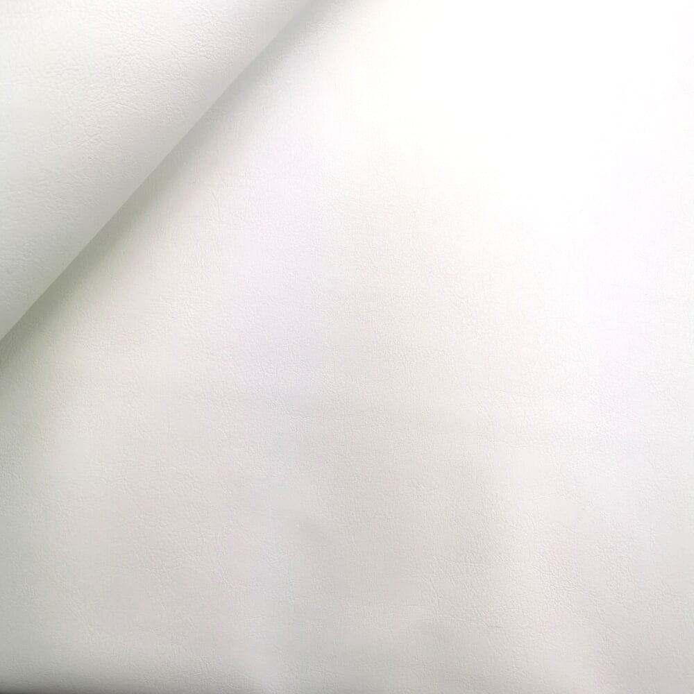 White Plain Leatherette, White Faux Leather Fabric, White Artificial ...